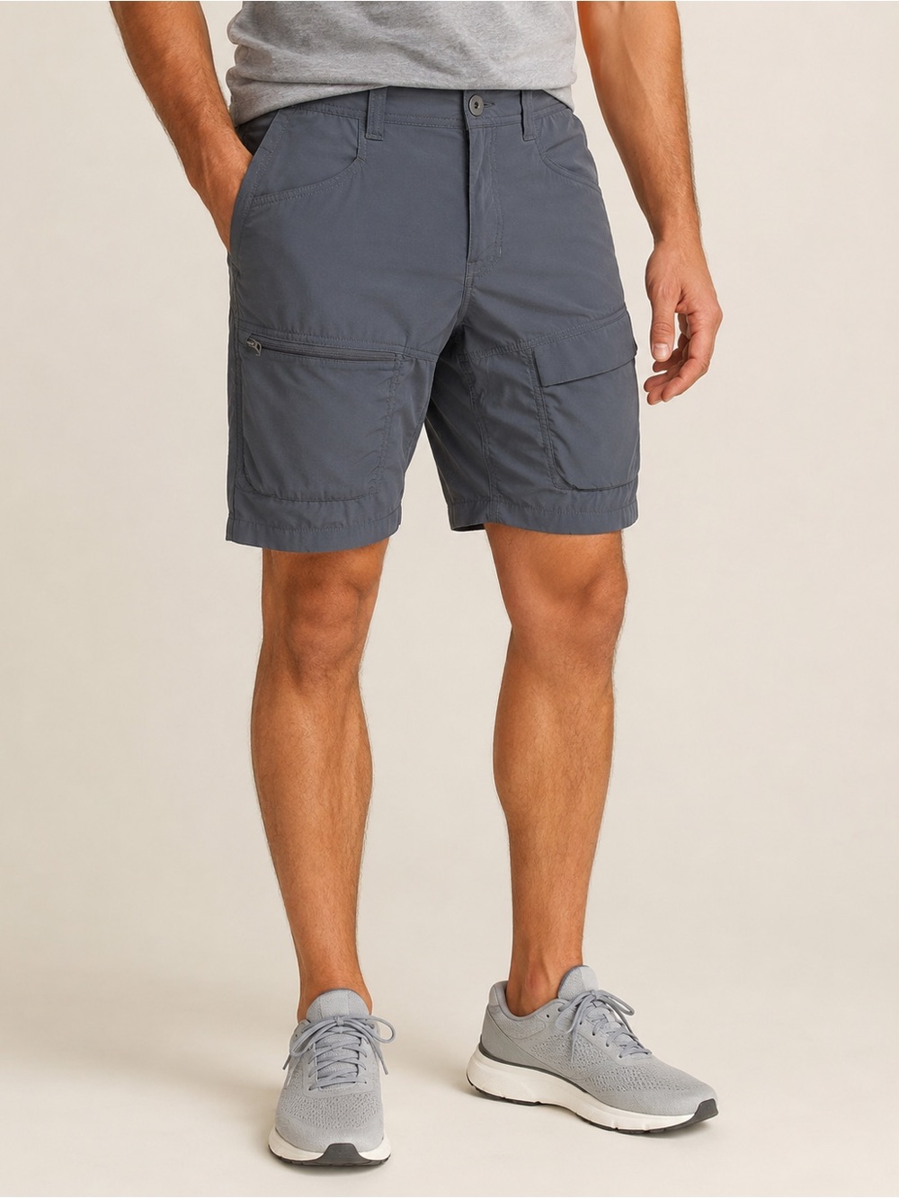 MEC Grey Cargo Hiking Shorts Outdoor Travel Utility Shorts Men’s
